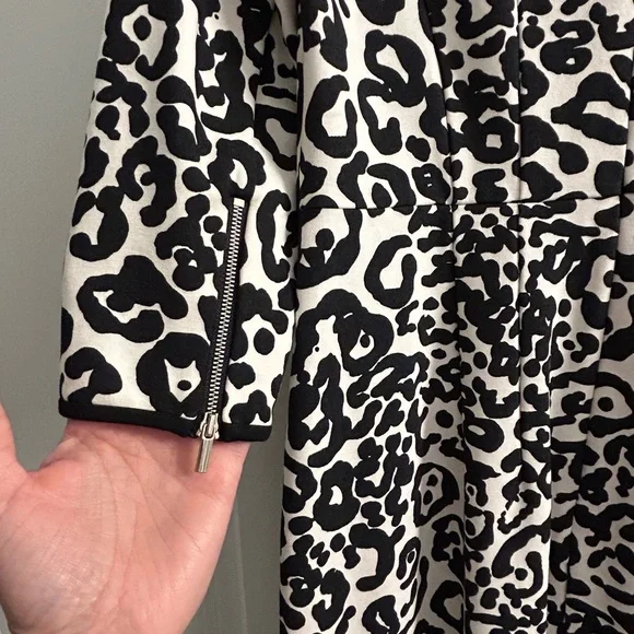 Ann Taylor 3/4 Length Sleeve Animal Print Dress Size 12 - Picture 12 of 14